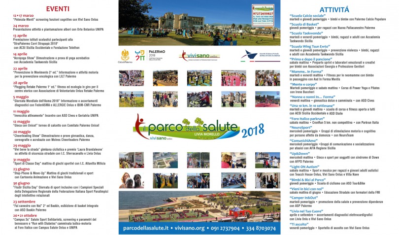 Ecco il programma 2018 del Parco della Salute